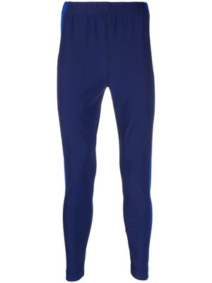 Moncler Grenoble legging à logo imprimé - Bleu