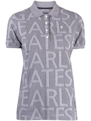 PEARLY GATES polo à logo en jacquard - Noir