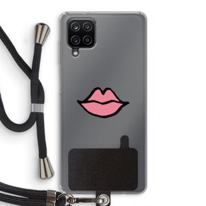 Kusje: Samsung Galaxy A12 Transparant Hoesje met koord
