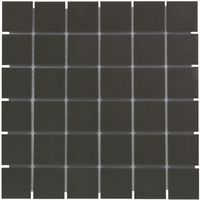 Tegelsample: The Mosaic Factory London vierkante mozaïek tegels 31x31 zwart