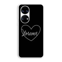 Forever heart black: Huawei P50 Transparant Hoesje
