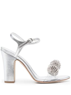 Manolo Blahnik sandales Elhob 105 mm - Argent