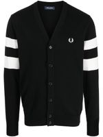 Fred Perry cardigan boutonné à logo brodé - Noir - thumbnail