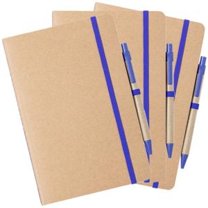 Notitieboekje/Opschrijfboekje A5 - Set van 3x stuks - Nature Line - 15 x 21 cm - 60 blanco paginas -