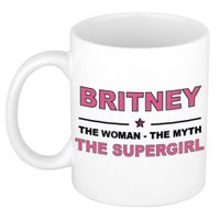 Britney The woman, The myth the supergirl cadeau koffie mok / thee beker 300 ml