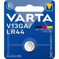 Varta Alkaline-Batterij LR44 | 1.5 V DC | 155 mAh | Zilver | 5 stuks - VARTA-V13GA - VARTA-V13GA - thumbnail