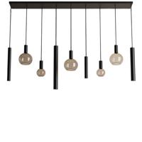 Hanglamp Riva recht 9 lichts zwart