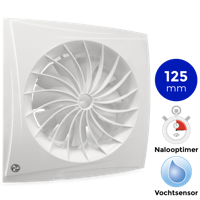 Badkamer Ventilator Blauberg Sileo - Ø 125mm - Met Timer + Vochtsensor (sileo125h)