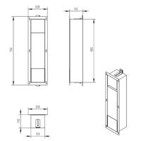 Reserverolhouder Inbouw BWS Milan RVS Boss & Wessing