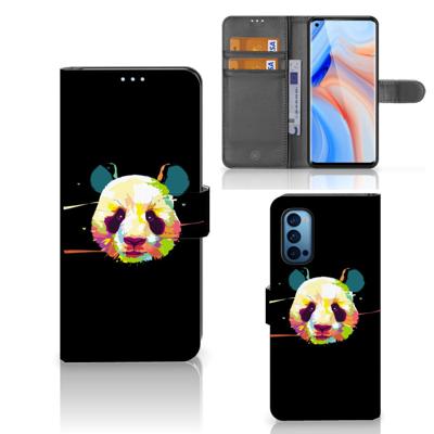 OPPO Reno 4 Pro 5G Leuk Hoesje Panda Color | Portemonnee hoesje