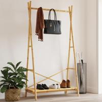 VidaXL Kledingrek met schap 102x50x190 cm bamboe