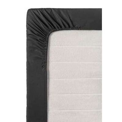 Hoeslaken katoen - antraciet - 140x200 cm