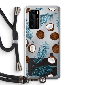 Kokosnoot roze: Huawei P40 Transparant Hoesje met koord