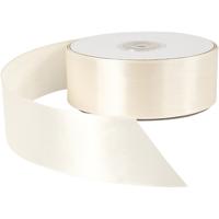 Creativ Company Satijnlint, b: 38 mm, crème, 50 m/ 1 rol