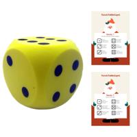 T&F Creations Kerstspel set - dobbelspel - incl foam dobbelsteen - geel T&F Creations Kerstspel set - dobbelspel - incl foam dobbelsteen - geel
