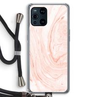 Peach bath: Oppo Find X3 Transparant Hoesje met koord