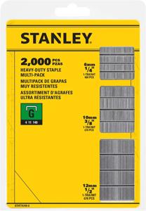 Stanley nieten mix 6, 10, 12 mm type G 2000 stuks