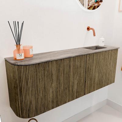 Toiletmeubel Mondiaz Joya Dlux | 111.6 cm | Meubelkleur Dusk | Faye wastafel Oza Wasbak Rechts | Zonder kraangat(en)