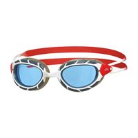 Zoggs Predator blauwe lens zwembril wit/rood