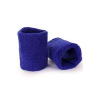Pols zweetbandjes - 2x stuks - blauw - voor volwassenen