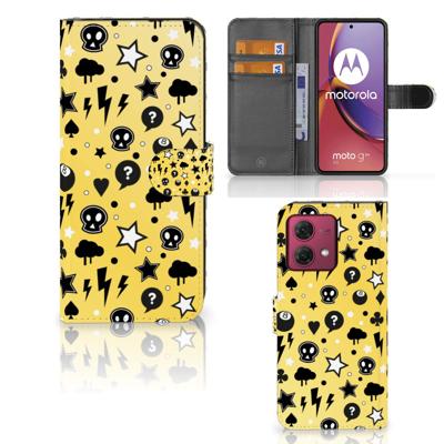Telefoonhoesje met Naam Motorola Moto G84 Punk Geel Telefoonhoesje met Naam Motorola Moto G84 Punk Geel
