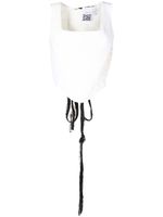 Natasha Zinko corset à détail de laçage - Blanc