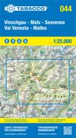 Wandelkaart 044 Vinschgau - Mals - Sesvenna - Val Venosta - Malles | Tabacco Editrice