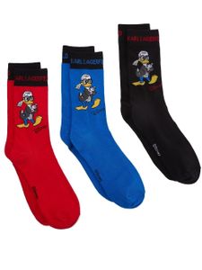 Karl Lagerfeld x Disney sokken (drie paar) - Zwart