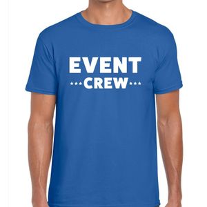 Event crew / personeel tekst t-shirt blauw heren