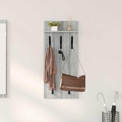 Wandgemonteerde kapstok met plank Grijs sonoma 90 x 40 x 10 cm