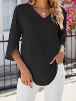 Casual Loose V Neck Shirt