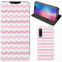 Xiaomi Mi 9 Hoesje met Magneet Waves Roze