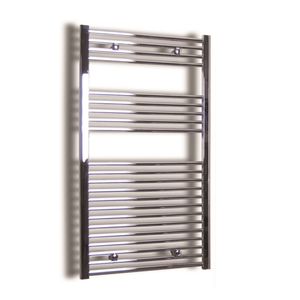 Elektrische Design Radiator Sanicare Plug & Play 111,8x60 cm Chroom 730 Watt Met Chroom Thermostaat Links Sanicare