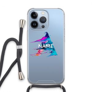 Abstract Spectrum: iPhone 13 Pro Transparant Hoesje met koord