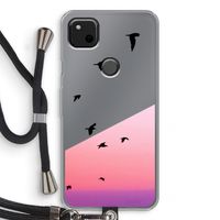 Fly away: Pixel 4a Transparant Hoesje met koord