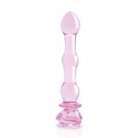 Zwarte Dildo Dream Toys Glaze Glass Roze