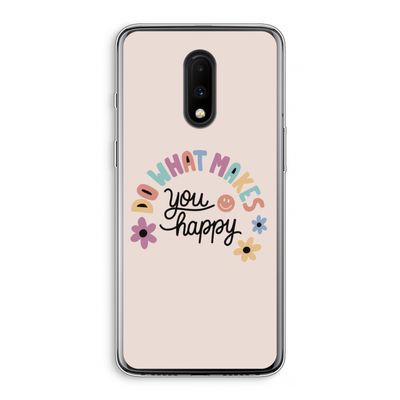 Happy days: OnePlus 7 Transparant Hoesje