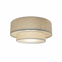 Plafondlamp dubbele kap stof 'Malodin' 50cm Plafondlamp dubbele kap stof 'Malodin' 50cm