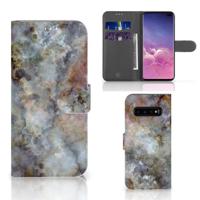 Samsung Galaxy S10 Plus | Bookcase | Marmer Grijs