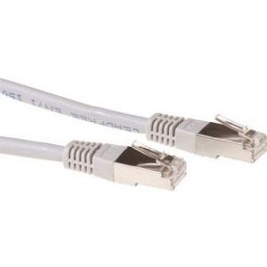 ACT Grijze 0,5 meter LSZH SFTP CAT6A patchkabel met RJ45 connectoren