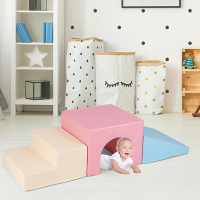4-delige Zachte Blokken Grote Schuimblokken om op te Klimmen en Spelen XXL Bouwblokken van Schuimrubber Speelset voor Baby