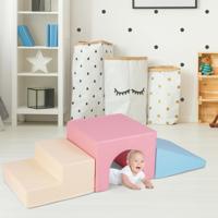 4-delige Zachte Blokken Grote Schuimblokken om op te Klimmen en Spelen XXL Bouwblokken van Schuimrubber Speelset voor Baby