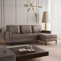 Hoekbank Hawaii - Suède Leder Look - Universeel - 3 zits - Direct Leverbaar - thumbnail