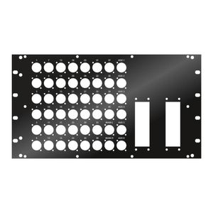 Audio Metalz SBP40>8/2H stageboxplaat 40+8x D-size + 2x Harting 108p