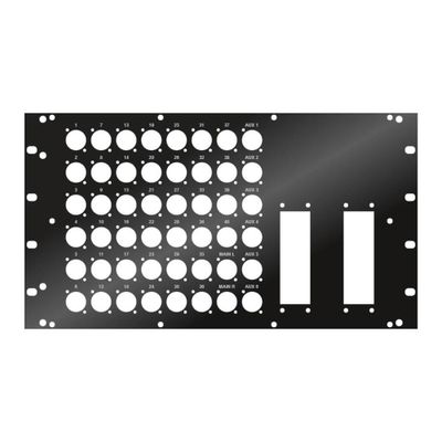 Audio Metalz SBP40>8/2H stageboxplaat 40+8x D-size + 2x Harting 108p