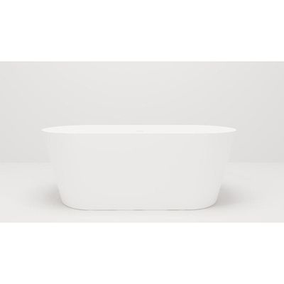 Crosstone by Arcqua Evi solid surface vrijstaand ligbad 180x80x57 mat wit CTWL9200