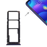 SIM-kaart lade + SIM-kaart lade + micro SD-kaart lade voor Xiaomi mi Play (blauw)
