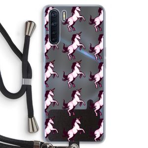 Musketon Unicorn: Oppo A91 Transparant Hoesje met koord