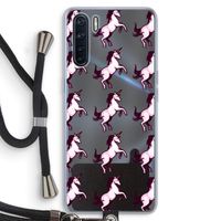 Musketon Unicorn: Oppo A91 Transparant Hoesje met koord