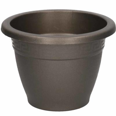 PlasticForte Plantenpot - antraciet - rond - kunststof - 18 x 13 cm - bloempot